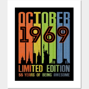 October 1969 55 Years Of Being Awesome Limited Edition Posters and Art